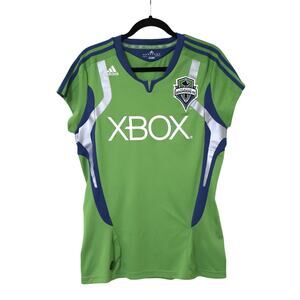 Adidas Seattle Sounders 2011 XBOX Home Green Climacool Soccer Jersey Womens L